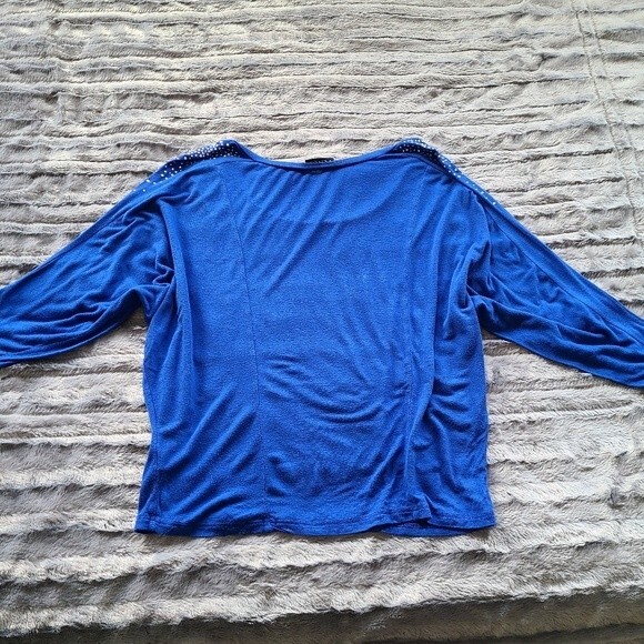 Venus Sparkle Shoulder Top - Blue - Picture 5 of 9